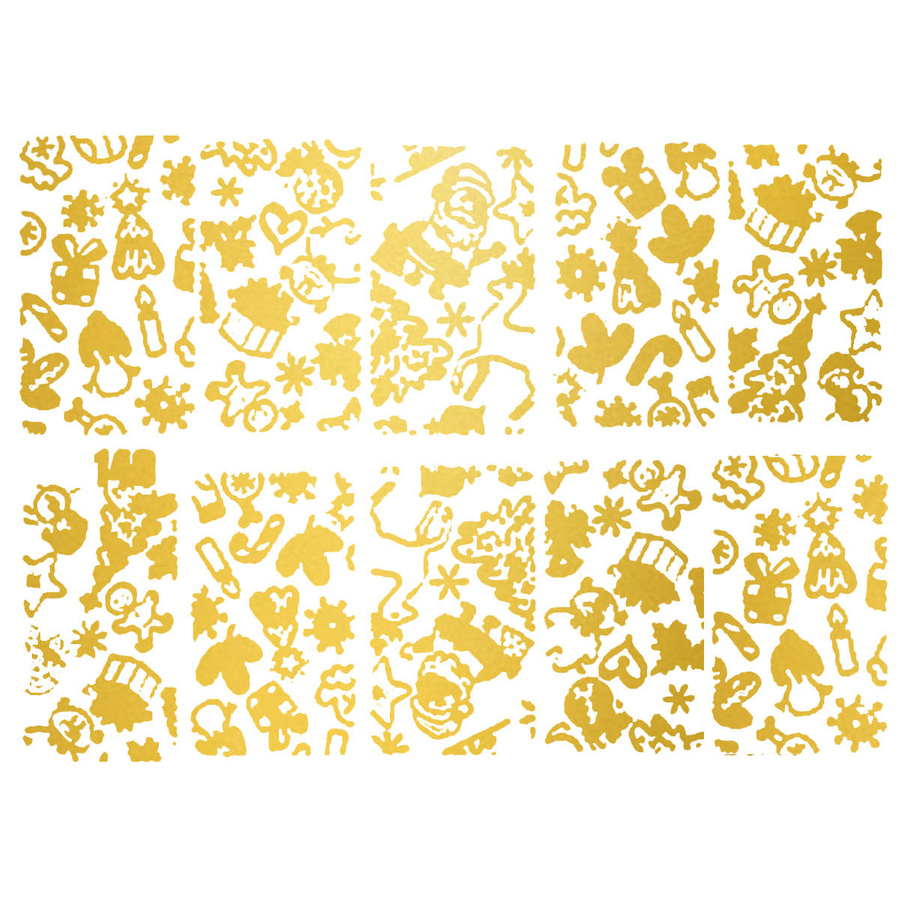 Naklejki świąteczne na paznokcie G140