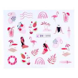 Naklejki wodne na paznokcie plaża BN-1898