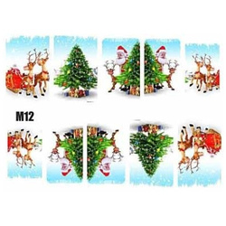 Naklejki wodne świąteczne na paznokcie M12