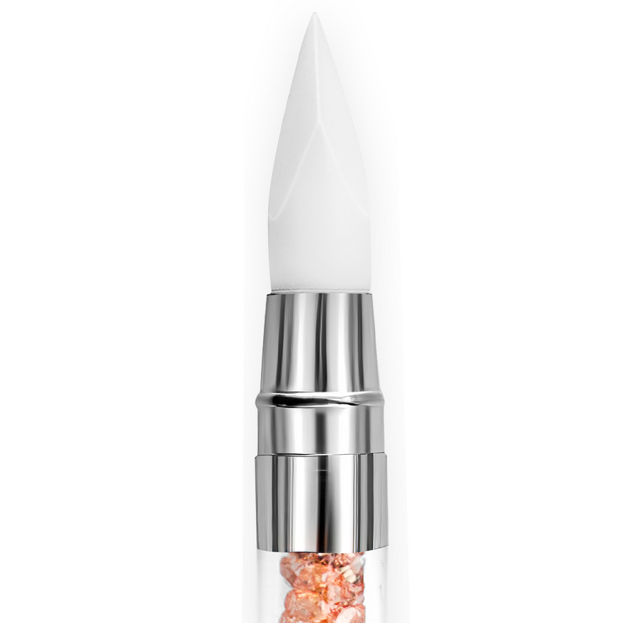 Pędzelek silikonowy do manicure pomarańczowy