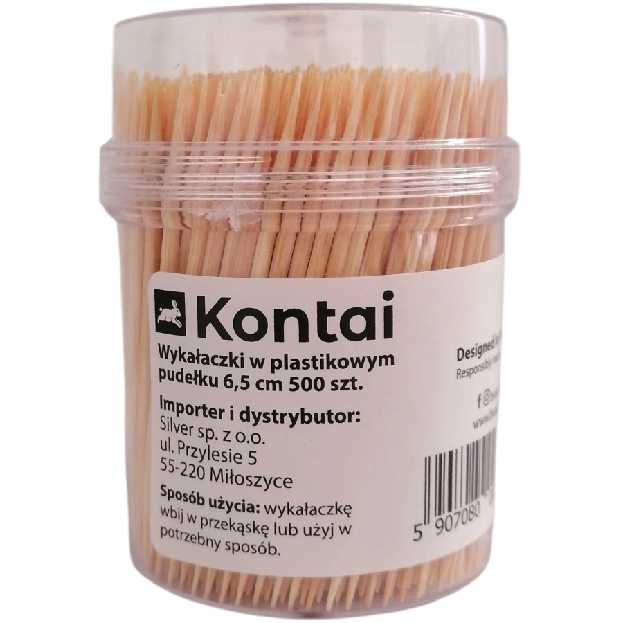 Wykałaczki drewniane w pudełku 6,5 cm 500 szt