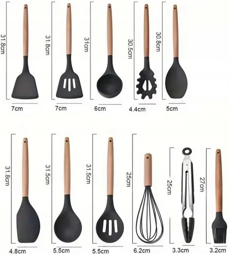 Zestaw przyborów kuchennych 12 elementów