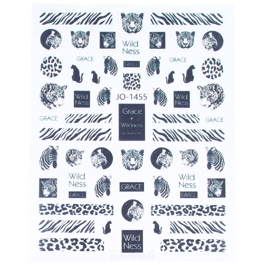 Naklejki 3D na paznokcie zebra JO-1455