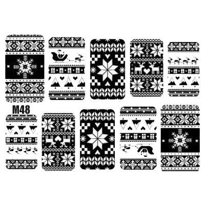 Naklejki wodne świąteczne na paznokcie M48