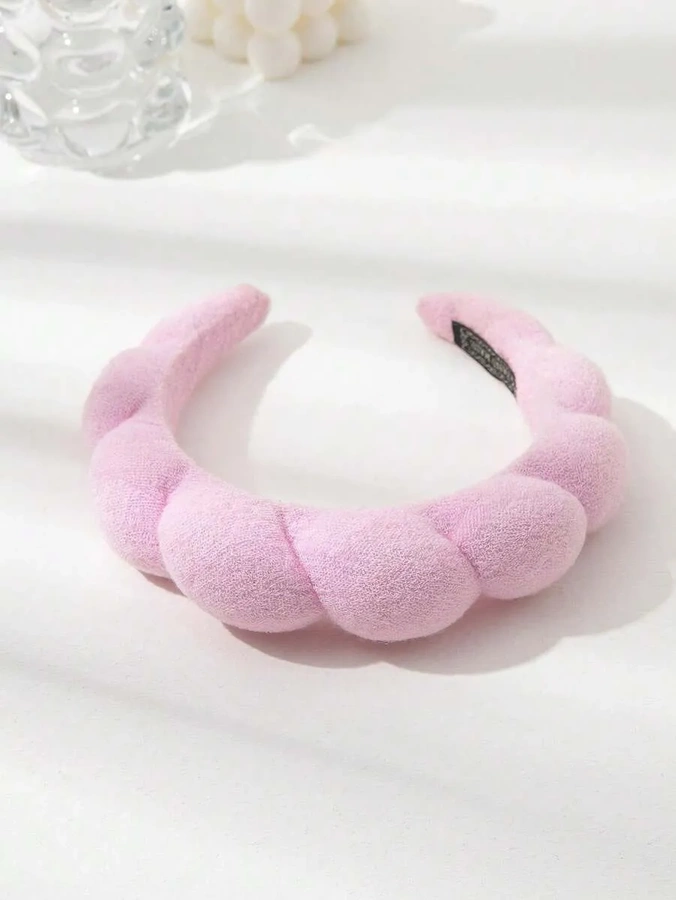Kosmetyczna opaska do włosów chmurka różowa