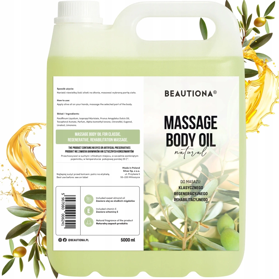 Oliwka do masażu ciała naturalna 5000 ml
