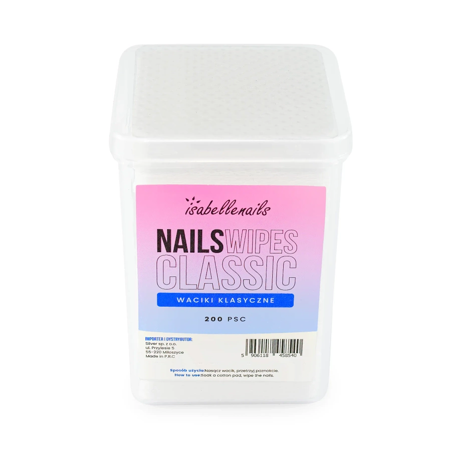 Bezpyłowe waciki perforowane isabellenails białe