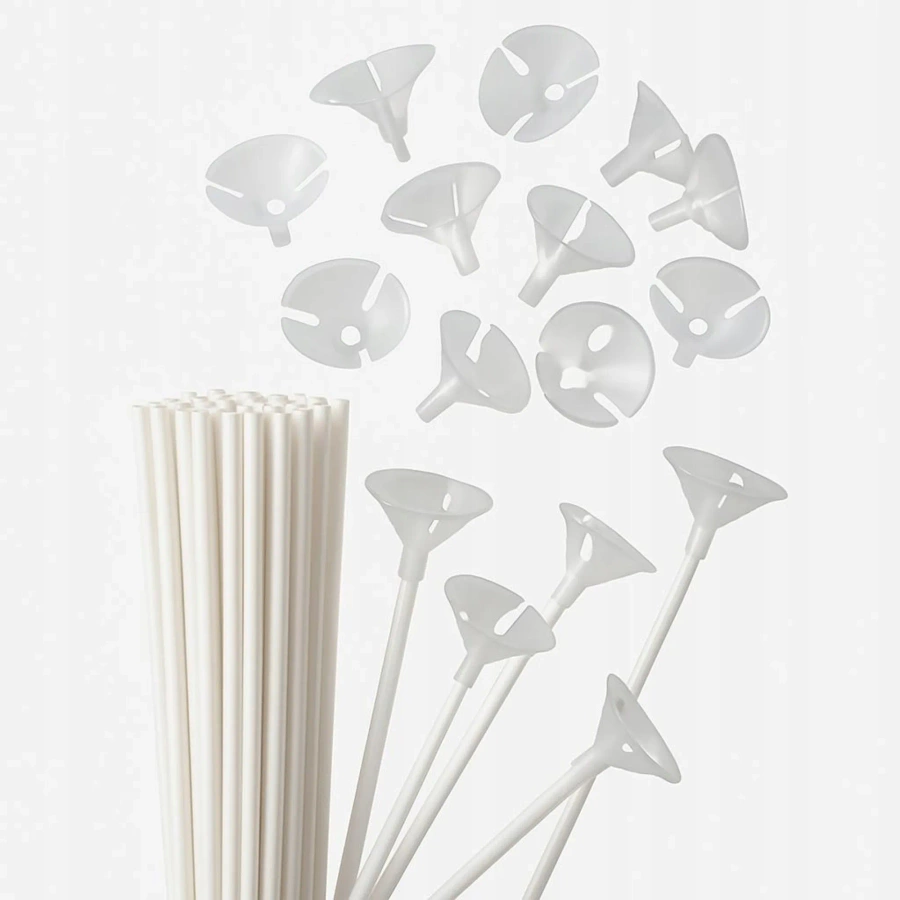 Patyczki do balonów z koszyczkami 40 cm 100 szt.