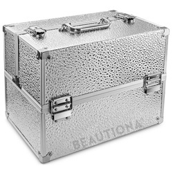Kufer kosmetyczny na lakiery M srebrny