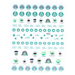 Naklejki 3D na paznokcie kawa 402