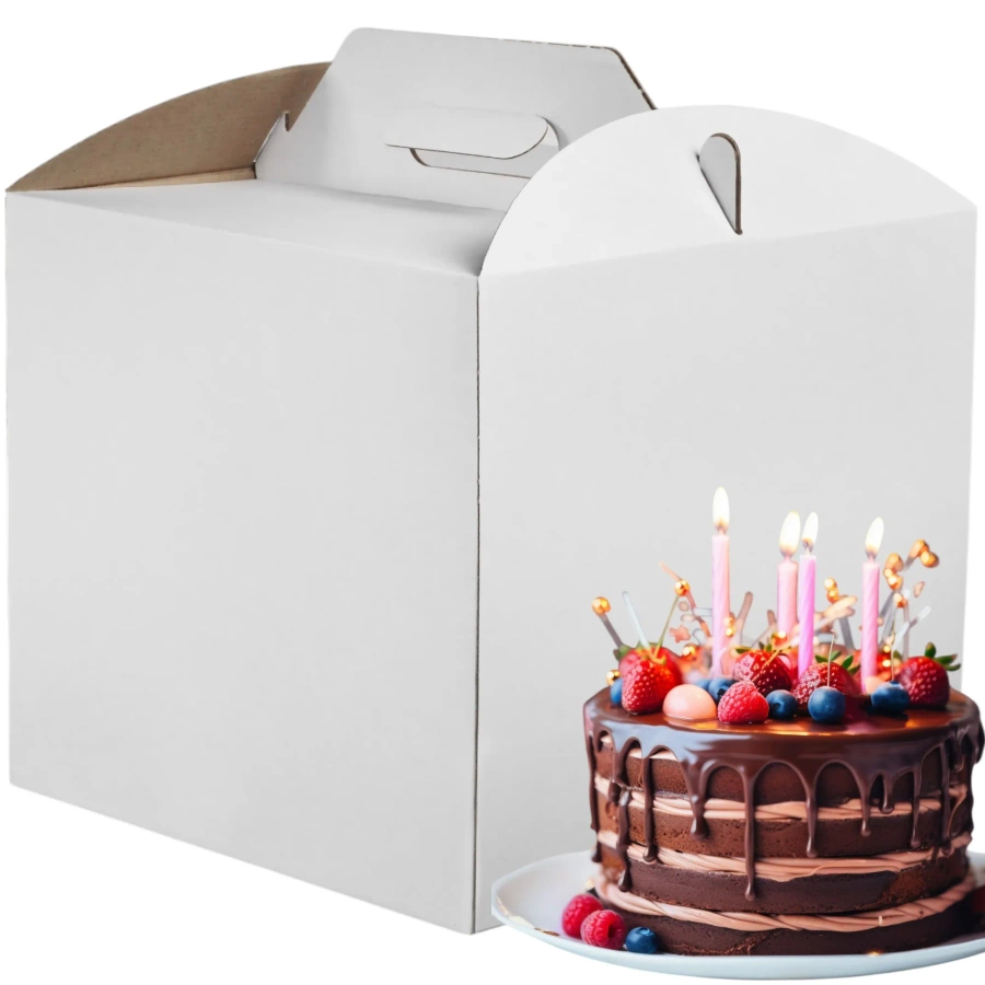 Karton na tort z uchwytem 26x26x25 cm