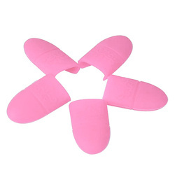 Klipsy czapeczki silikonowe do usuwania lakieru PINK 5 szt.