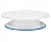 Patera Obrotowa do Dekorowania Tortów 28 cm. Stabilny Talerz / Stojak na Ciasto. Biała.