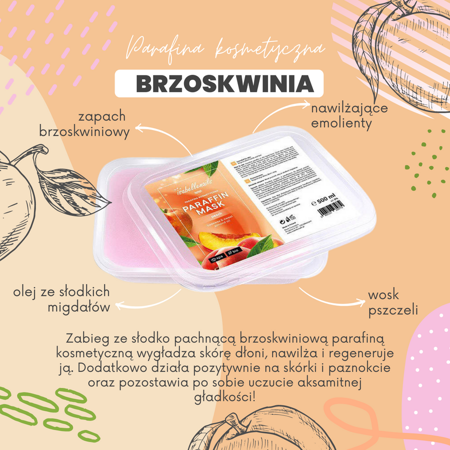 Parafina kosmetyczna isabellenails brzoskwinia 500 ml