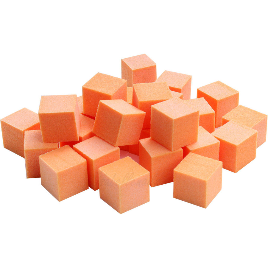 25x mini blok polerski kostka 100/100 pomarańczowy