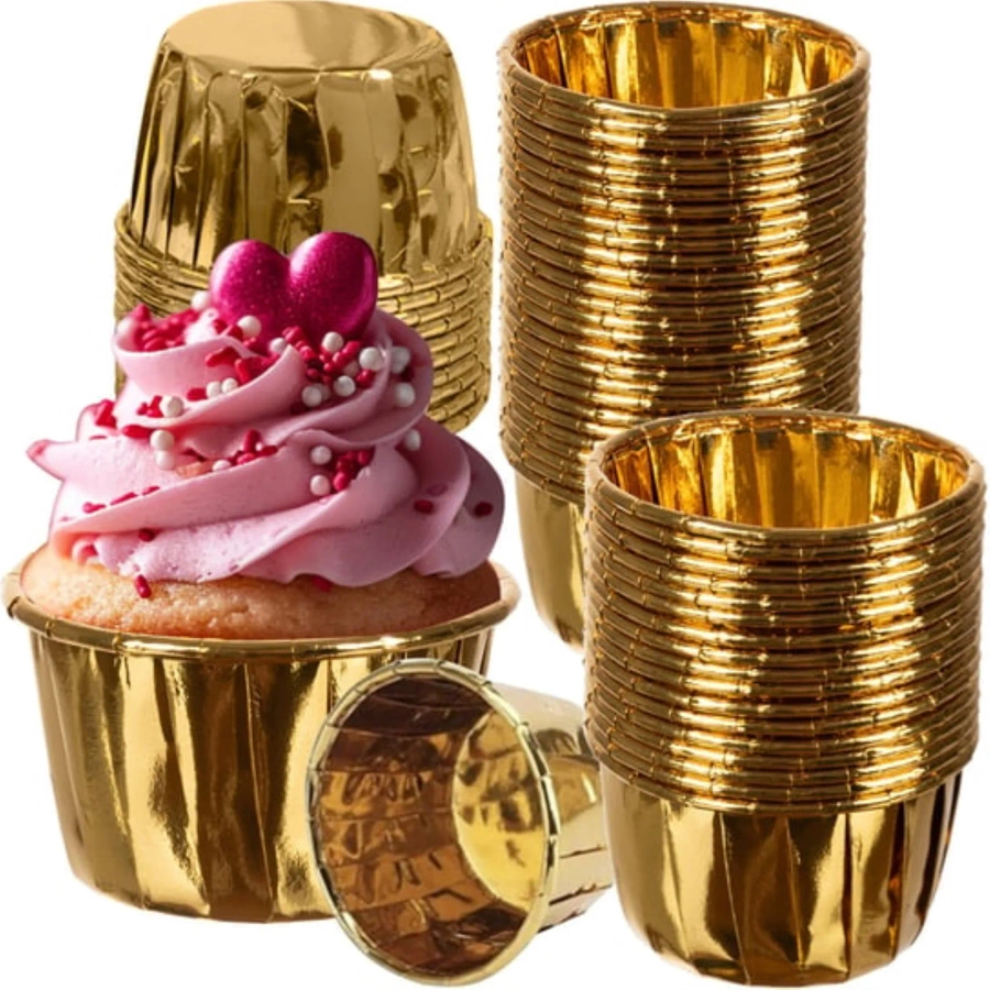 Papierowe foremki do muffinek złote 50szt