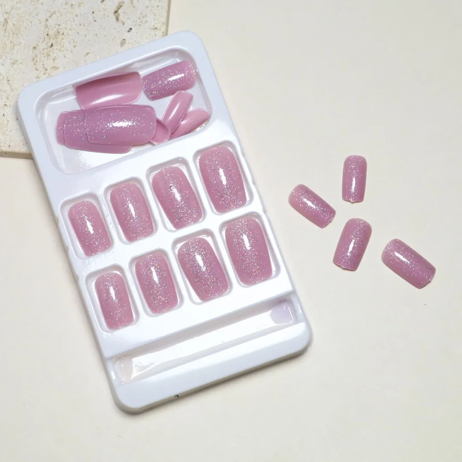 Tipsy do manicure różowe 24 szt.