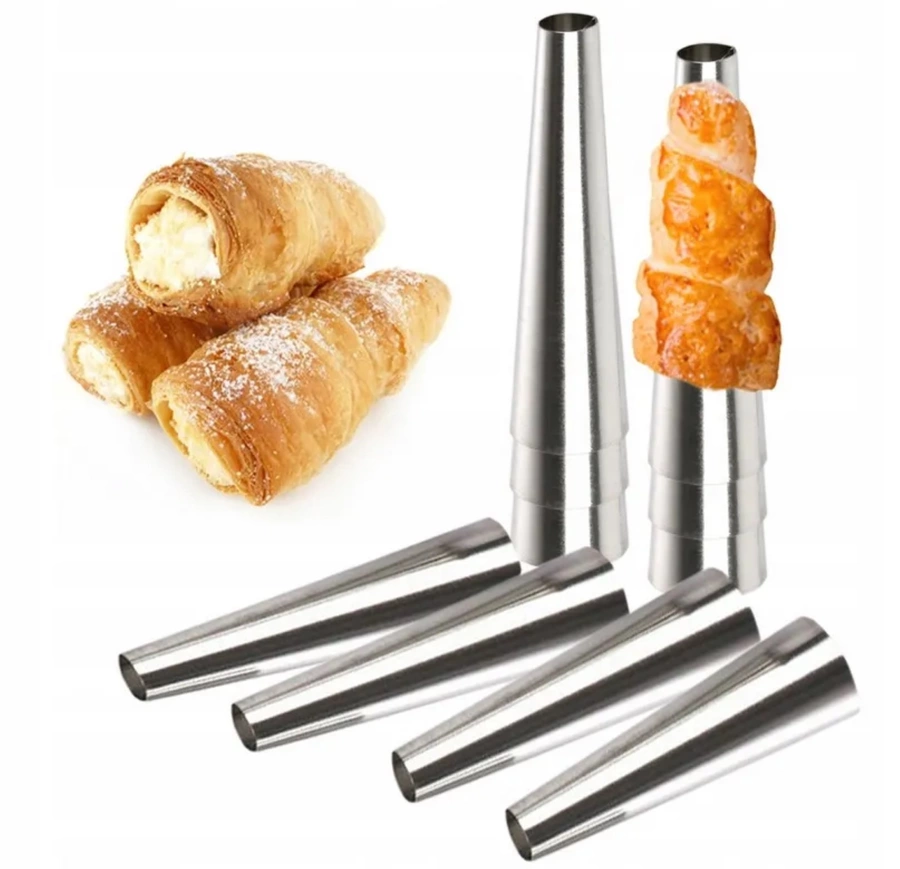 Foremki stożki do rurek z kremem