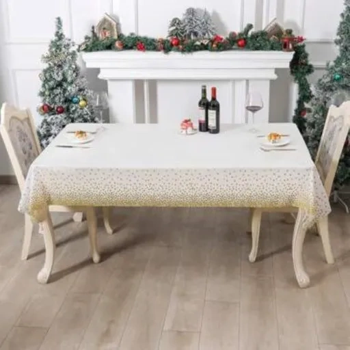 Jednorazowy obrus foliowy biały 274 x 137 cm