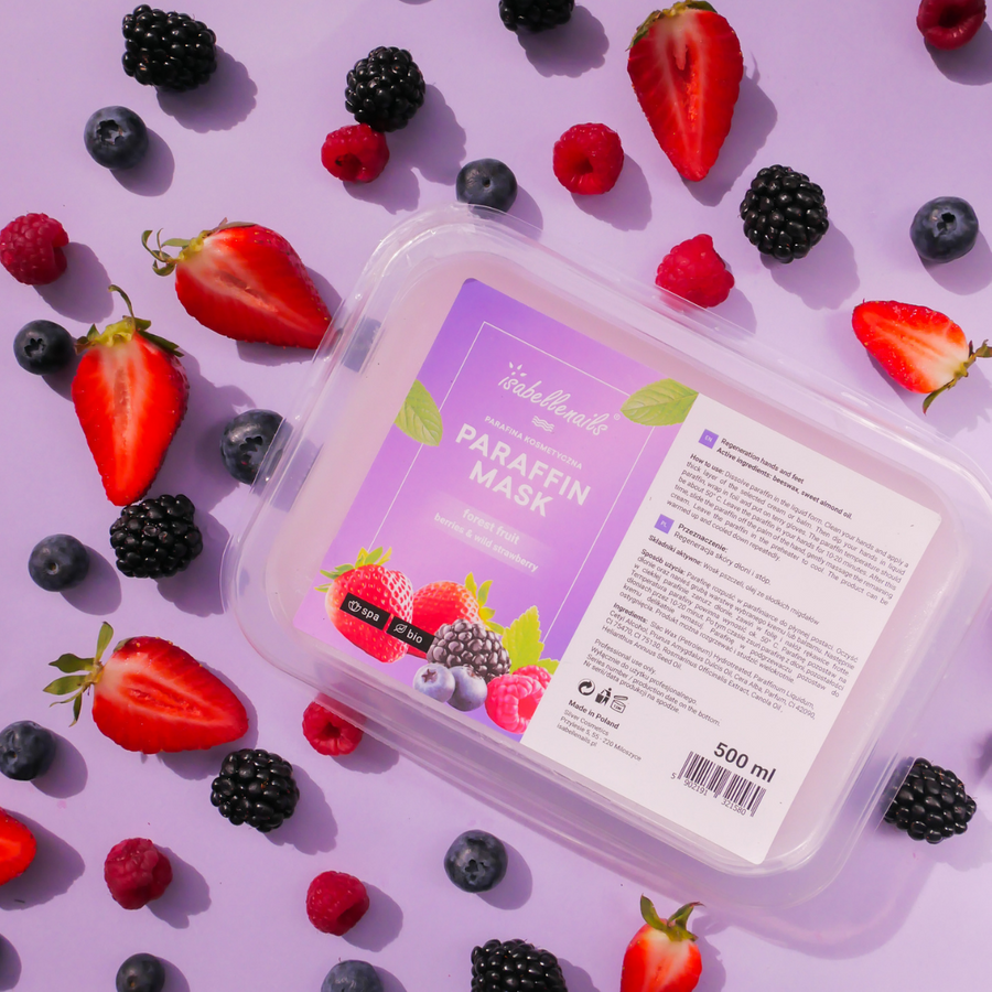 Zestaw 30x parafina kosmetyczna isabellenails owoce leśne 500 ml