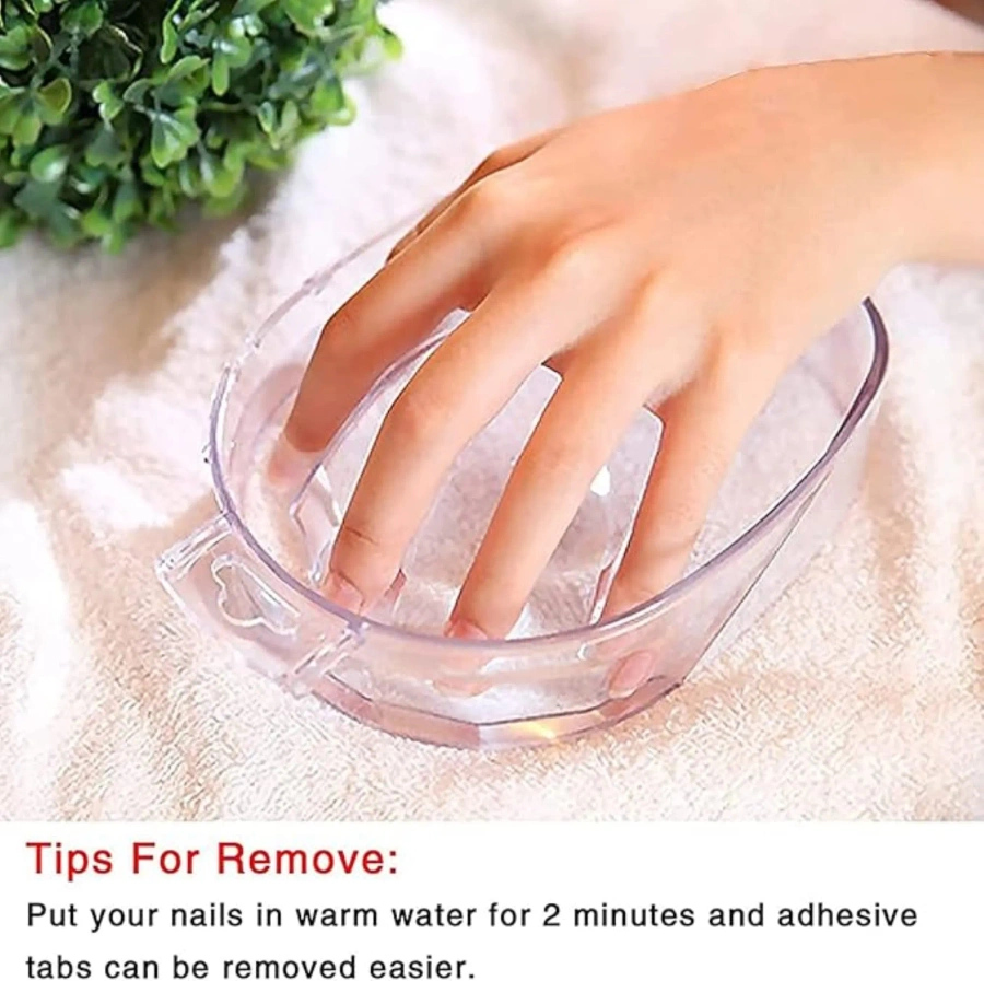 Samoprzylepne tipsy do paznokci czarne 24 szt