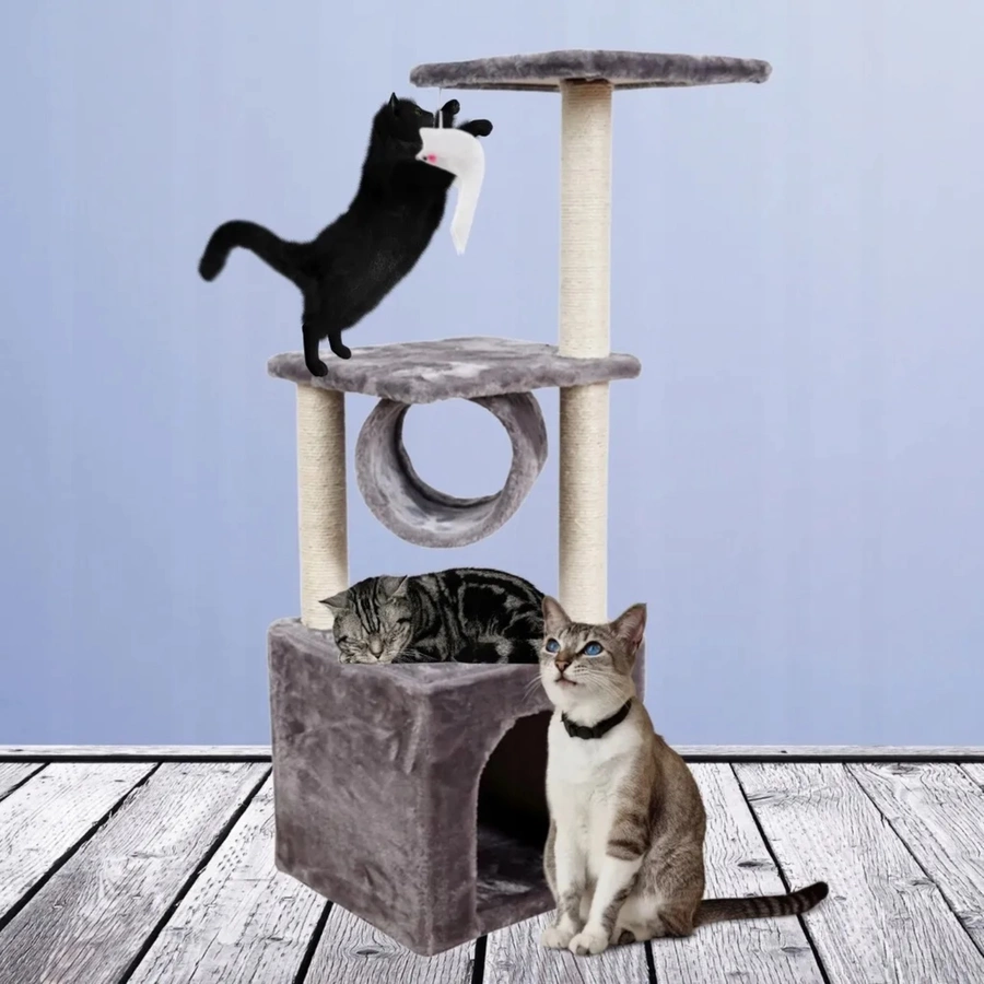 Drapak dla kota drzewko 91 cm – 5 poziomów, domek i legowisko