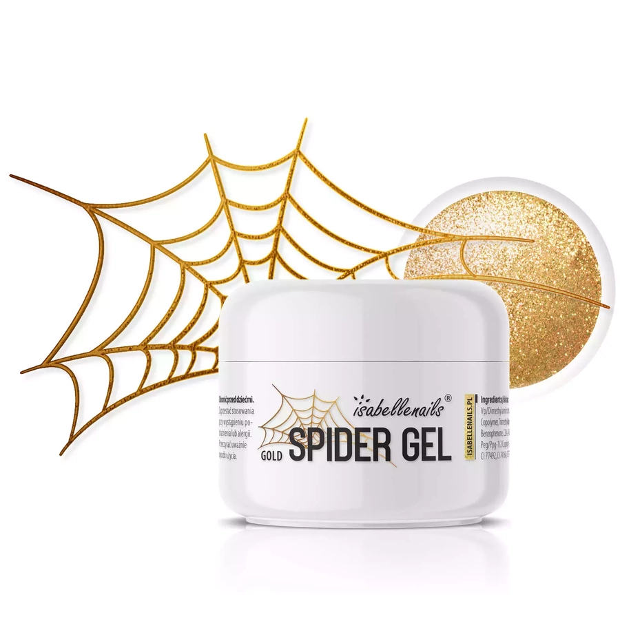 Spider gel żel do zdobień gold isabellenails 5 g