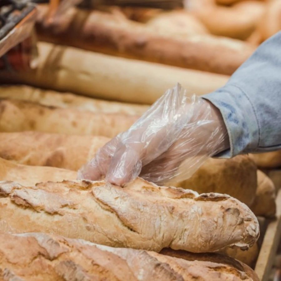 Rękawice foliowe mocne jednorazowe 100 sztuk