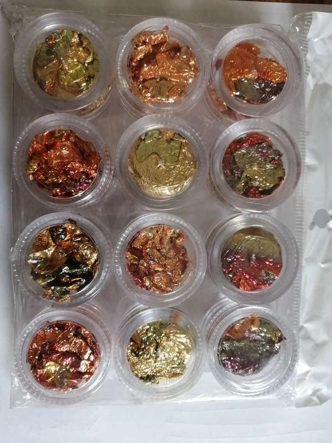 Kasetka folia pazłotko złotko 12 kolorów