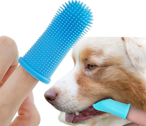 Silikonowa szczoteczka do mycia zębów dla psa i kota