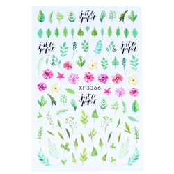 Naklejki 3D na paznokcie rośliny XF3366
