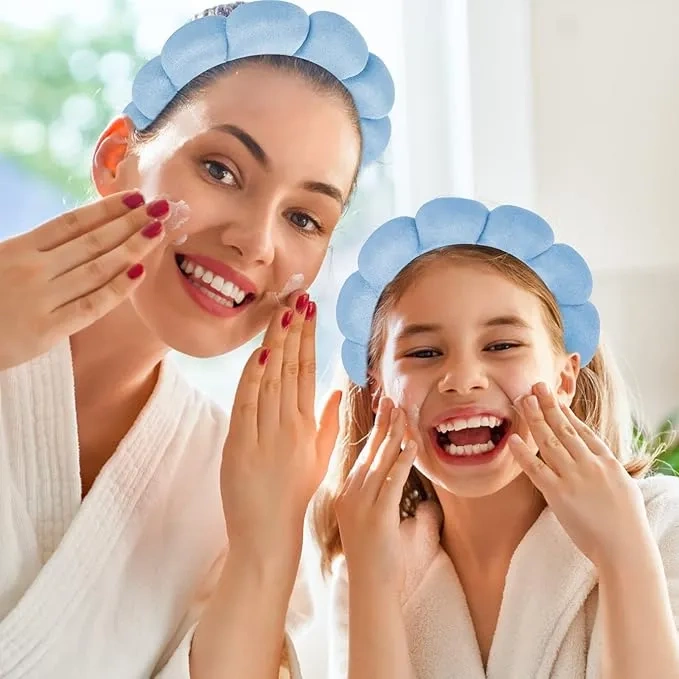 Kosmetyczna opaska do włosów chmurka niebieska