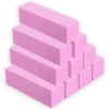 Blok polerski kostka 100/100 różowy, trwały - zestaw 10 sztuk